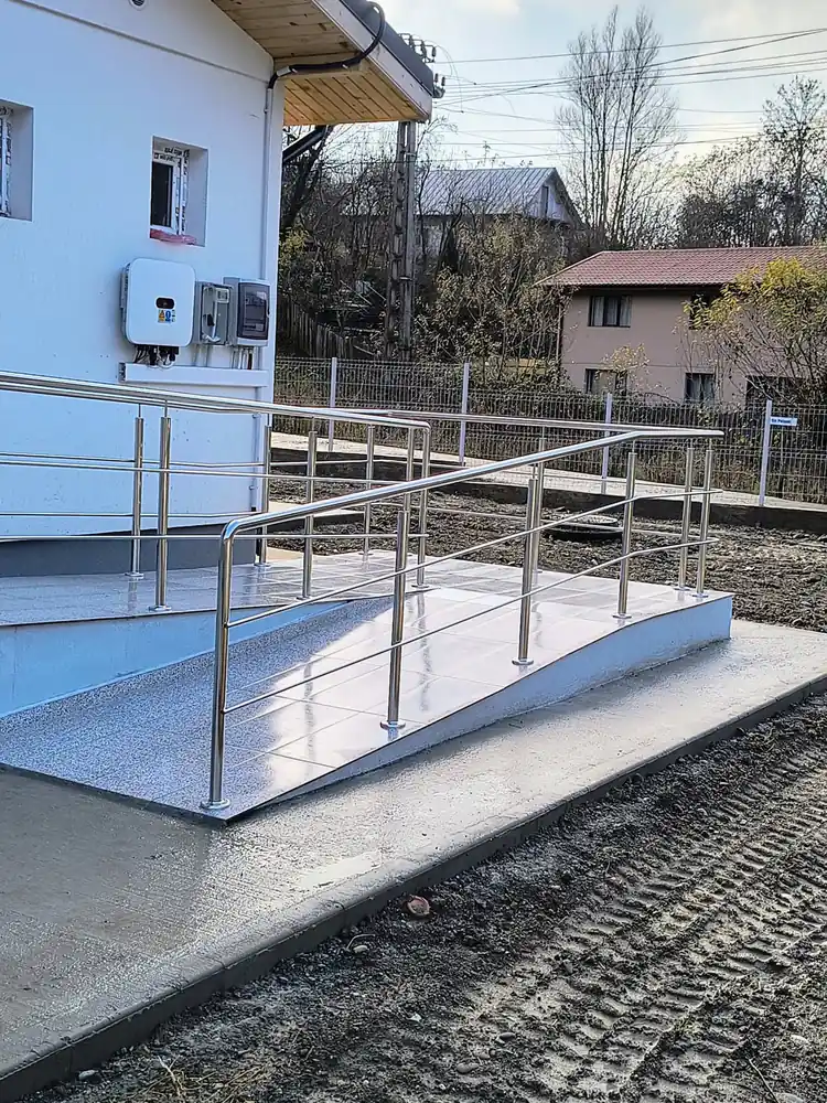 Balustrade inox pentru scări exterioare în Ilfov - model realizat de Real Inox