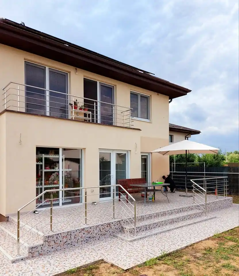 Balustrade inox pentru terase în Ialomița - model realizat de Real Inox